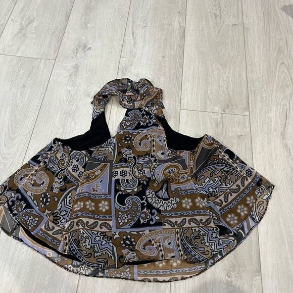 Free People Women's Boho Paisley Scoop Neck Tank size xs - Picture 2 of 7